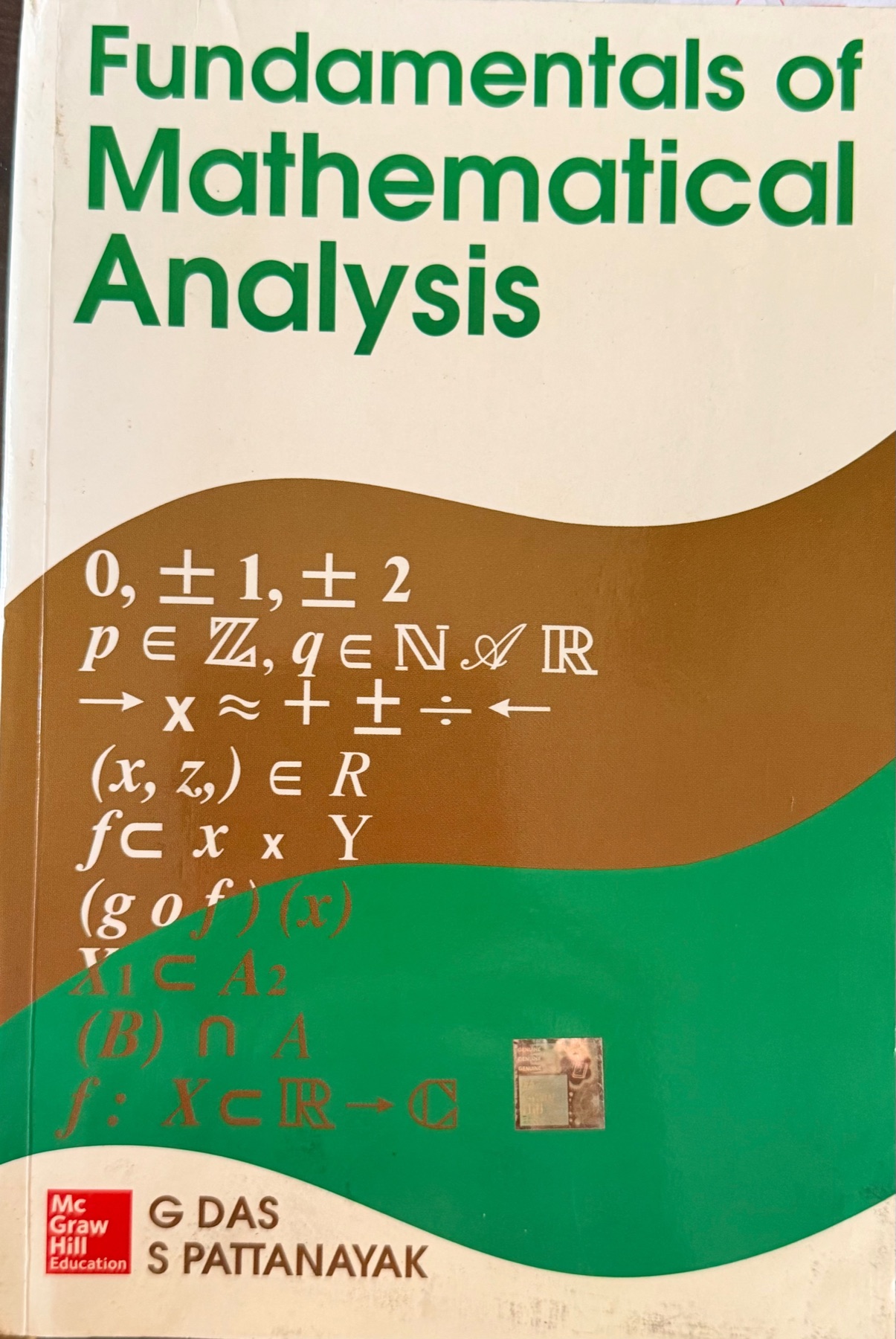 Cover of Fundamentals of Mathematical Analysis